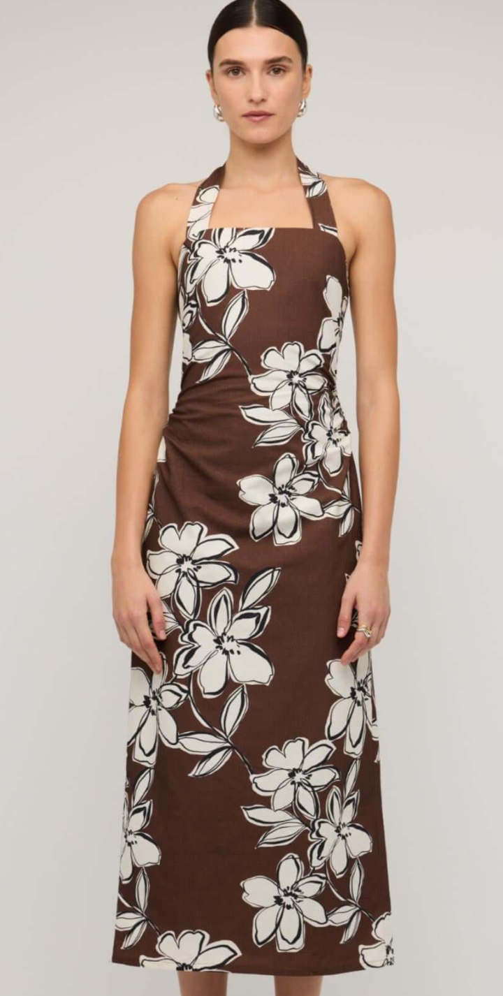 STAPLE ELARA HALTER DRESS