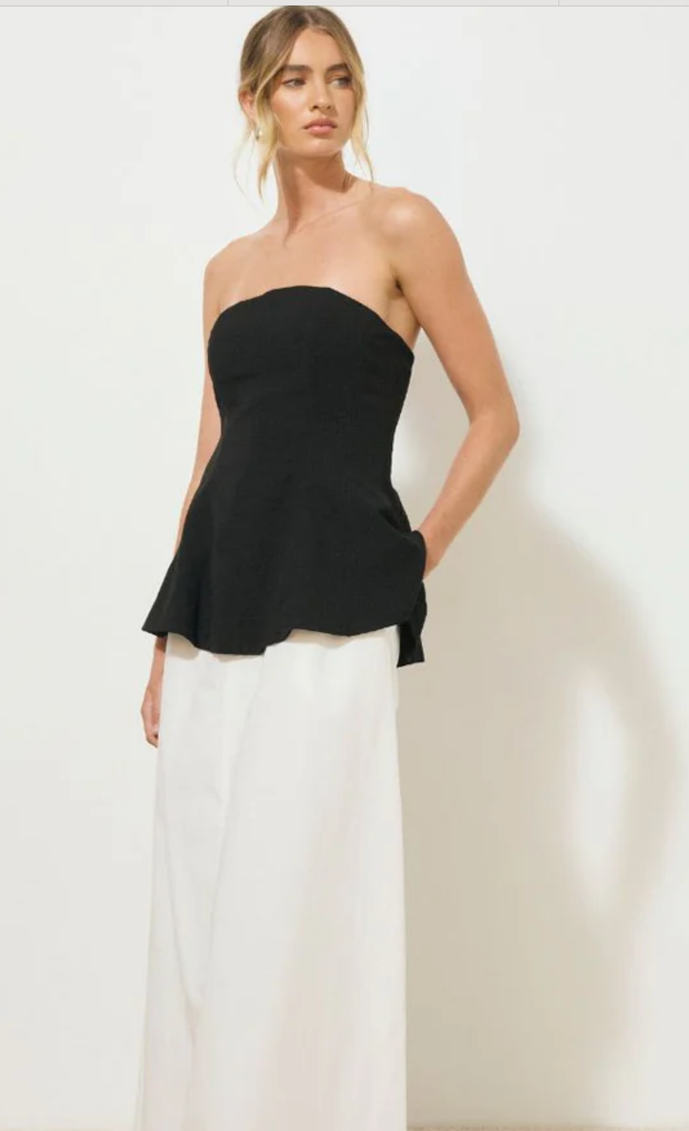 MON RENN SOLICE STRAPLESS DRESS