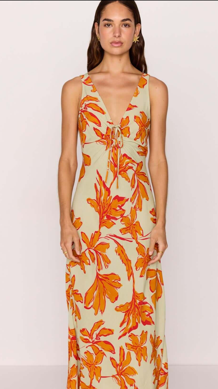 MINKPINK ESTELLE KEYHOLE MIDI DRESS