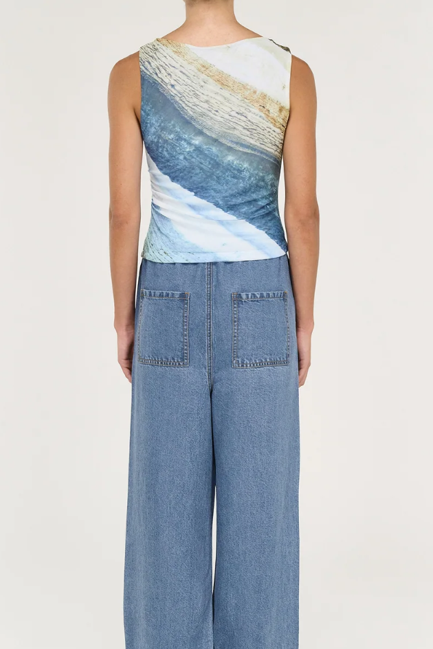 STAPLE THE LABEL TALIA CHAMBRAY RELAXED PANT